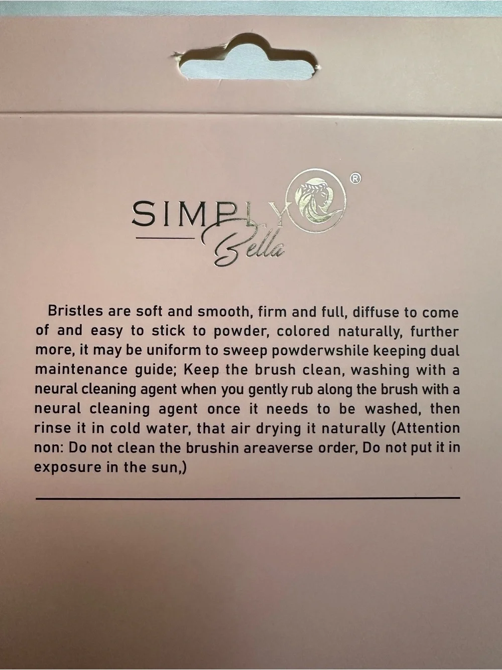 Simply Bella item specifics